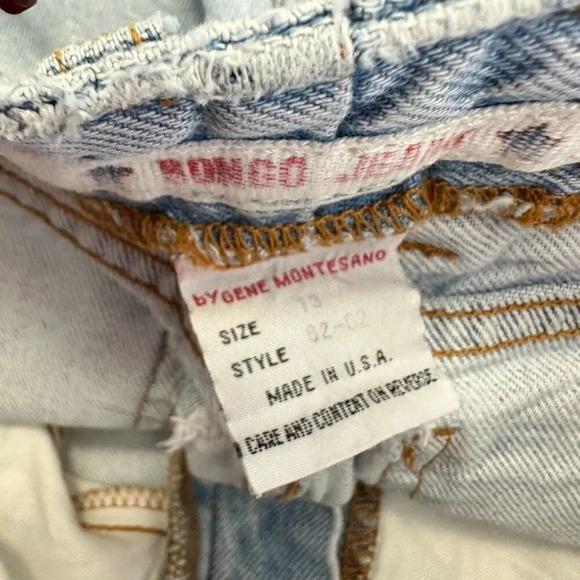 Vintage Bongo Button Closure High Rise Jeans Women's 13 Light Blue Wash - Picture 13 of 14